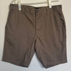 RVCA Men's Brown Flat Front Shorts